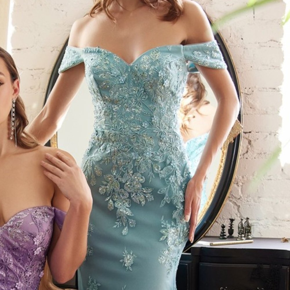 New Long Sheath Off The Shoulder Sleeveless Dress With Lace Up Back Cd Oc014